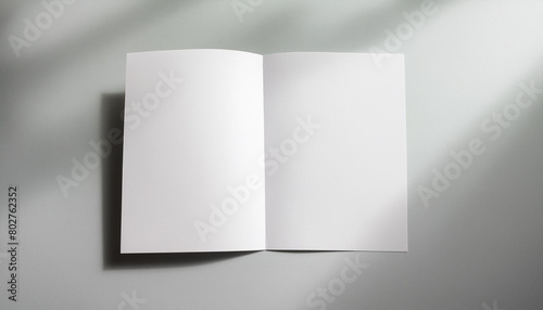 Realistic A4 Brochure Mockup Light Grey Background with a Professional Finish © Giuseppe Cammino