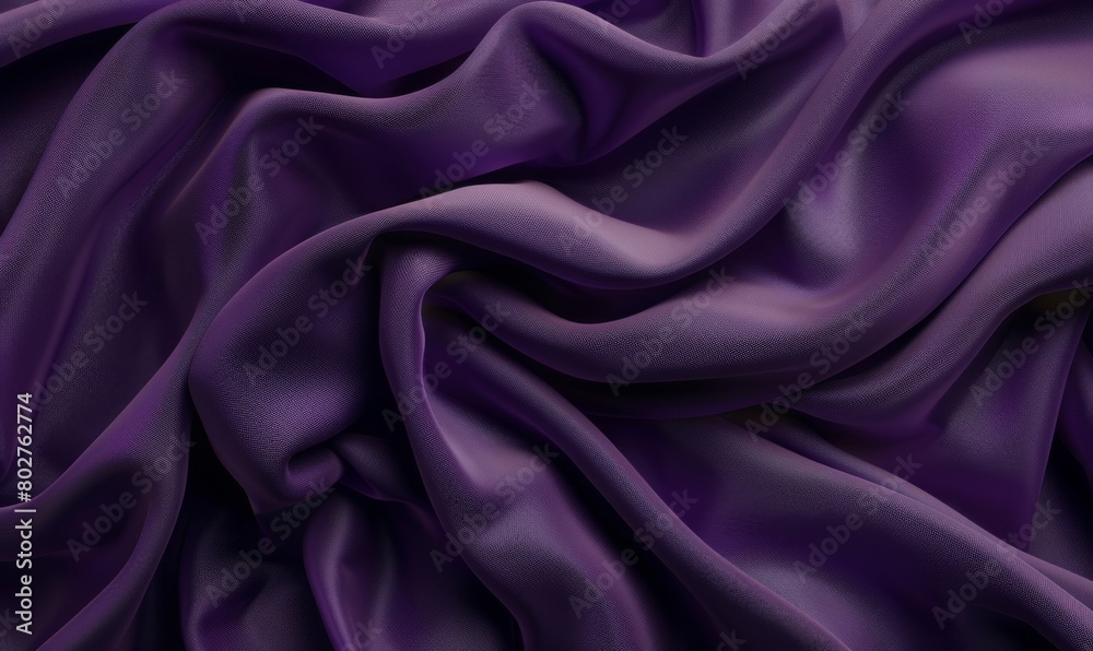 Obraz premium Purple fabrics folded around, wrinkled cloth background.
