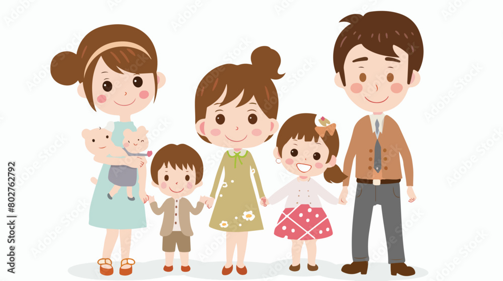 Family design over white backgroundvector illustration