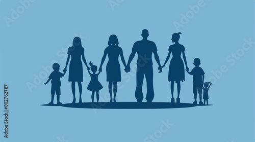 Family design over blue background vector illustration