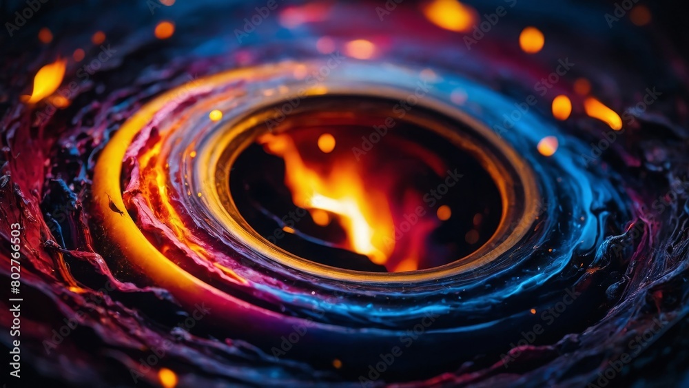 Obraz premium 燃えている穴,Generative AI AI画像