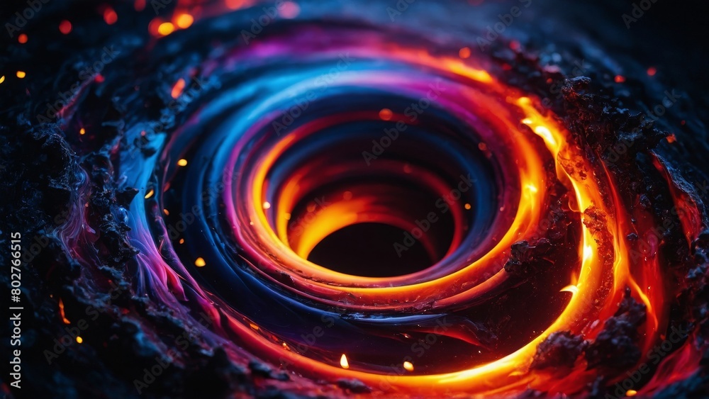 Obraz premium 燃えている穴,Generative AI AI画像