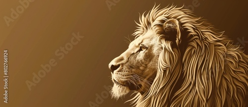 The regal lion  outlined in majestic radiance  symbolizes excellence in service through minimalist design.
