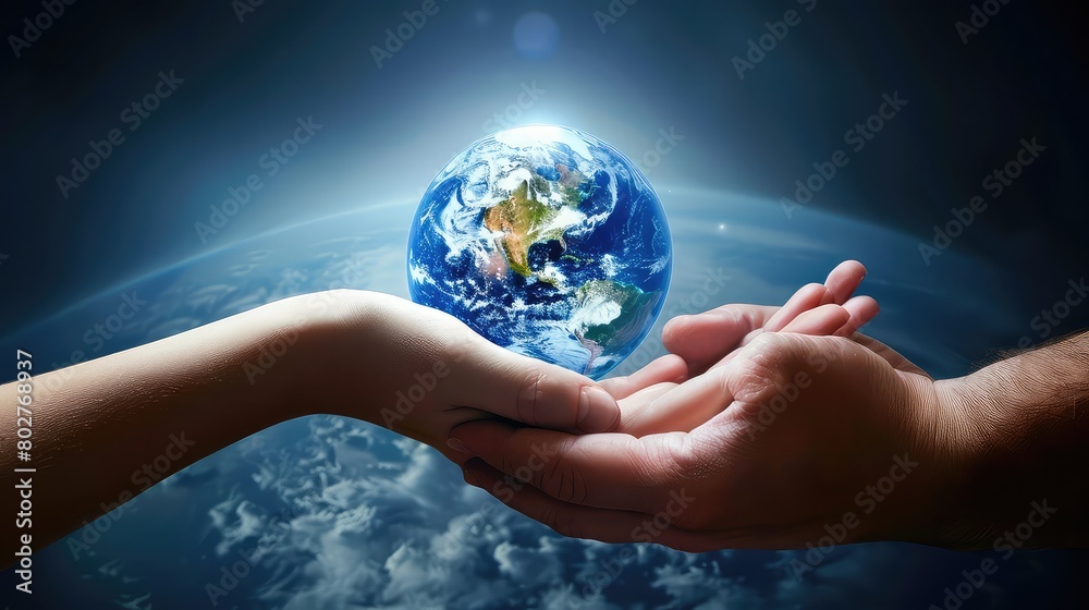 A spiritual concept of divine love and care conveyed through a helping hand image. A spiritual concept of divine love and care conveyed through a helping hand image.