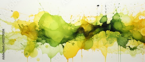 Lime zest, tangy splatter, energizing abstract photo