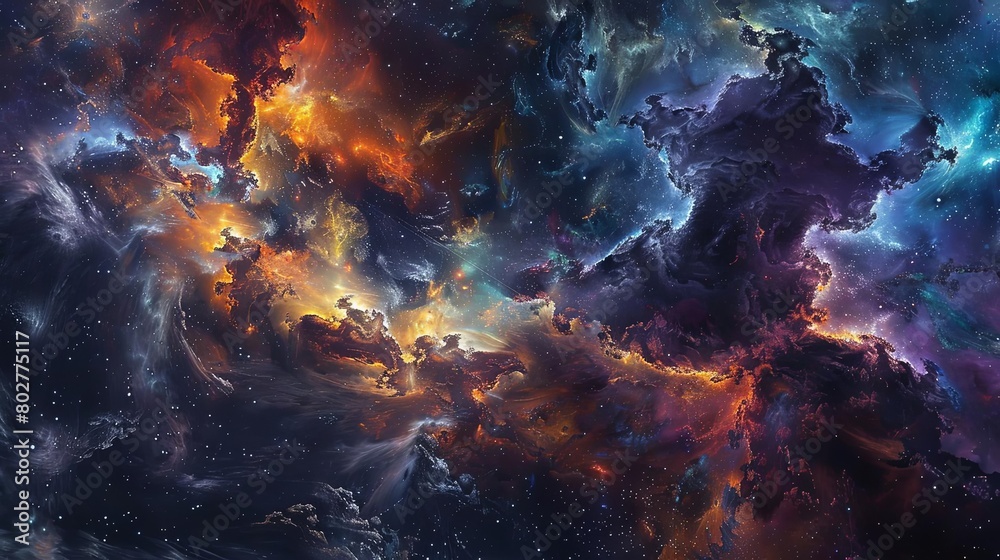 a stunning view of the vastness of space captured through a telescope, featuring a cluster of stars