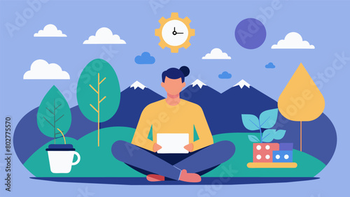 A person sets aside time each week to disconnect from technology and spend time outdoors finding balance and harmony between the modern world and.