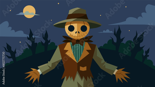 Dressed in a patchwork suit of tattered rags and straw the scarecrow news anchor warned of a phantom serial killer on the loose preying on.