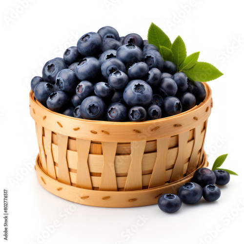 fresh blueberry in basket