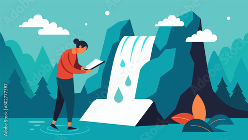 Standing by a roaring waterfall the thunderous rush of water invigorating my soul my pen furiously dancing across the pages as I capture the raw power.