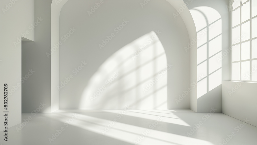 Fototapeta premium Abstract studio background for product presentation. Empty room with shadows.