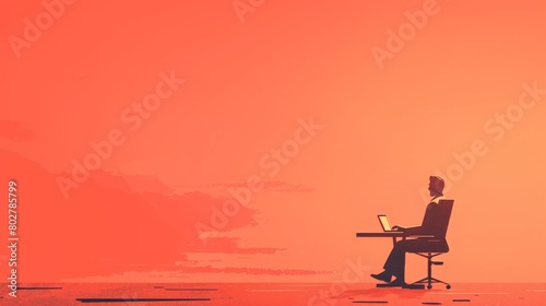 Lone professional pauses at the water's edge, contemplating resignation from his demanding corporate career at sunset.