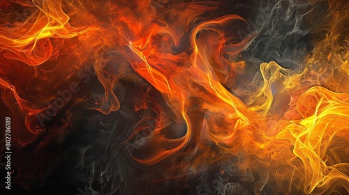 an abstract  fire and smoke photo
