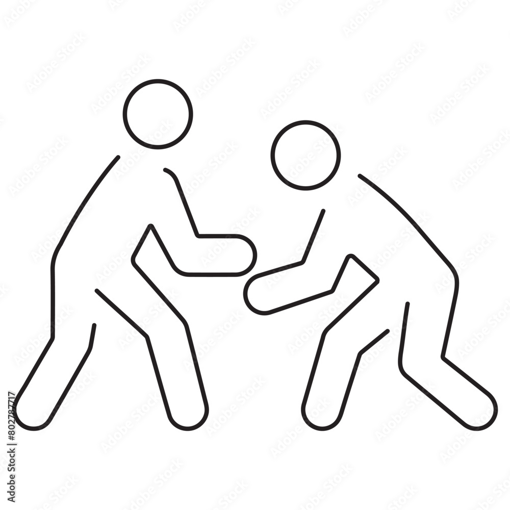 struggle icon isolated on white background, vector illustration. struggle icon isolated on white background, vector illustration.