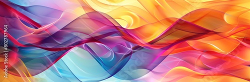 Abstract background with colorful waves
