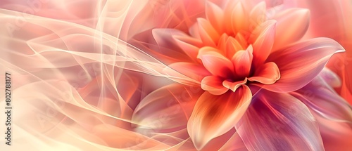 Abstract flowers texture background with smooth wavy lines  elegant and modern background