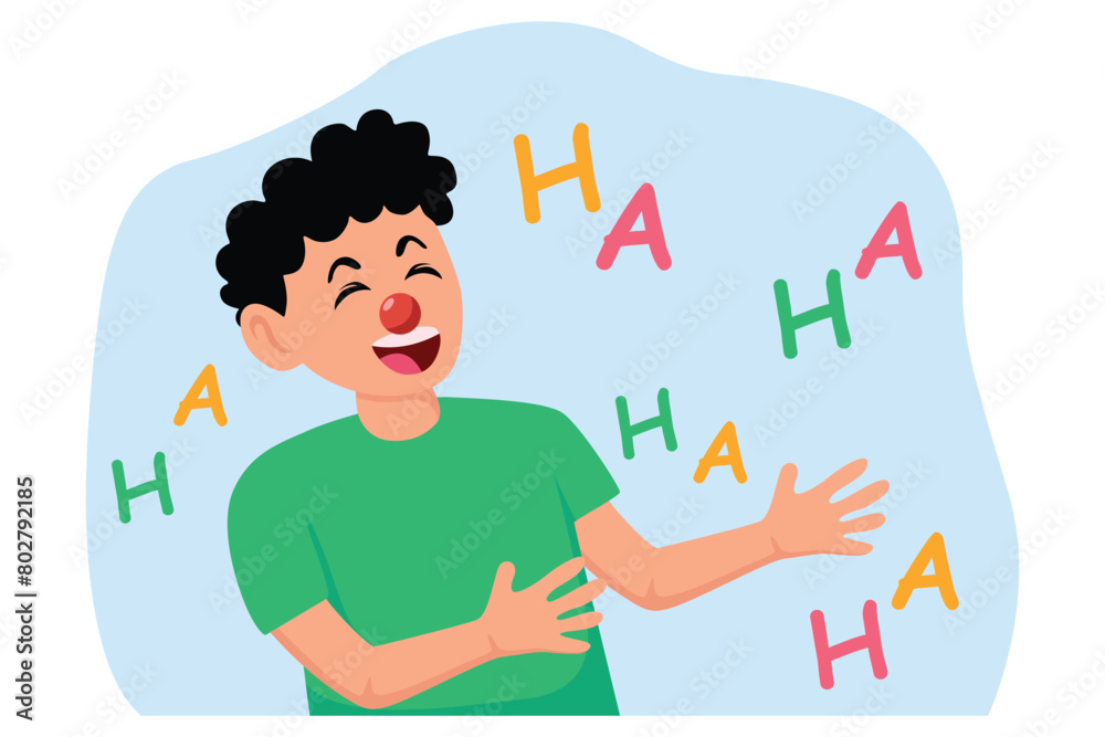 April Fools Flat Illustration Design April Fools Flat Illustration Design