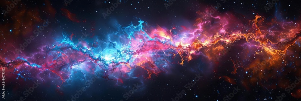a vast and diverse galaxy, with a cluster of stars and a distant galaxy visible in the foreground a vast and diverse galaxy, with a cluster of stars and a distant galaxy visible in the foreground