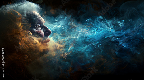 old man with Anticipation: Bated breath, tingling excitement, awaiting what's to come. © Дмитрий Симаков