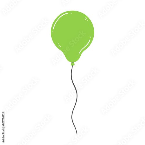 Green balloon isolated on a white background. © Ekaterina Chemakina