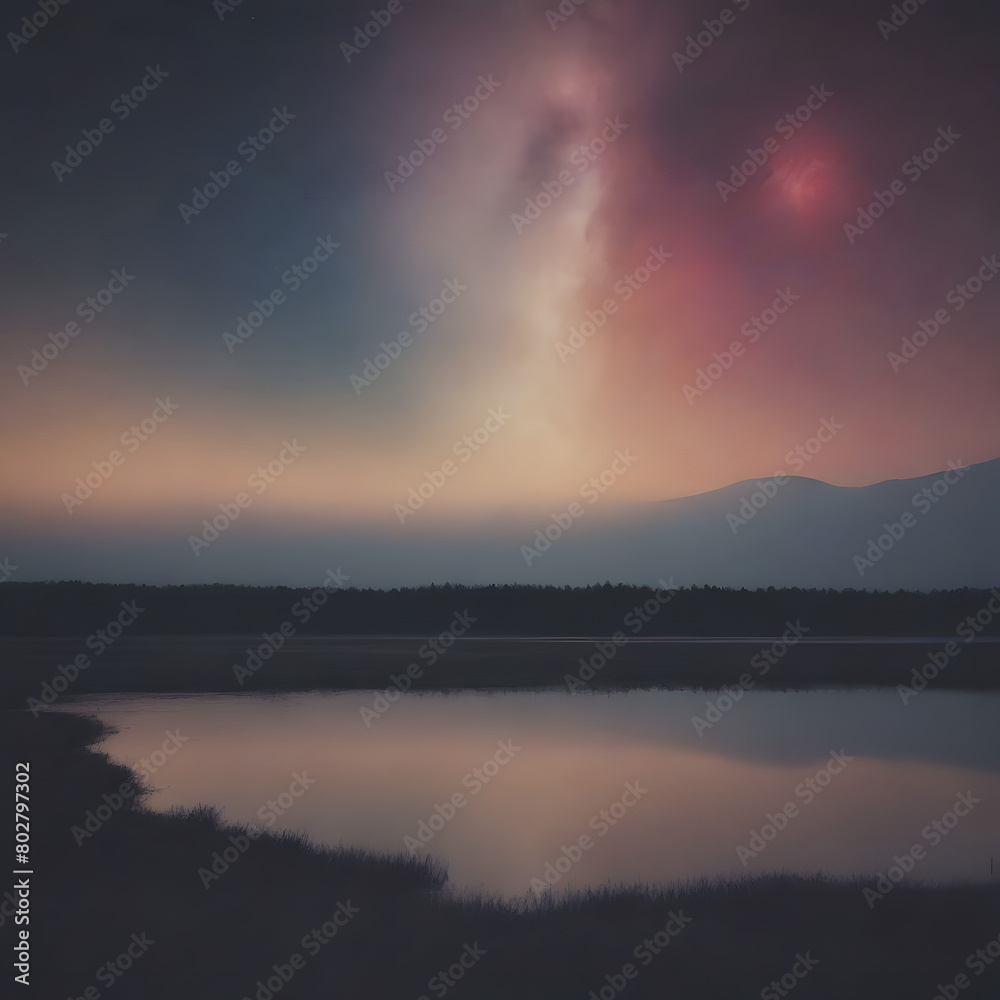 Obraz premium sunrise over the lake