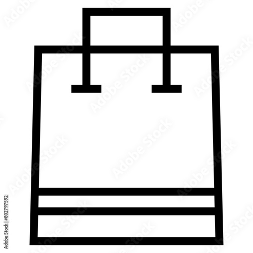 shopping bag  - Vector icon