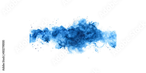 Abstract blue watercolor splash  smoke cloud or fog background isolated on white background