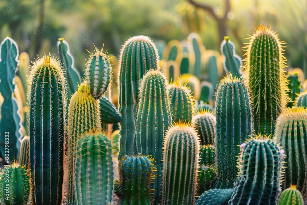 Cactus - a variety of shapes and sizes in a desert setting