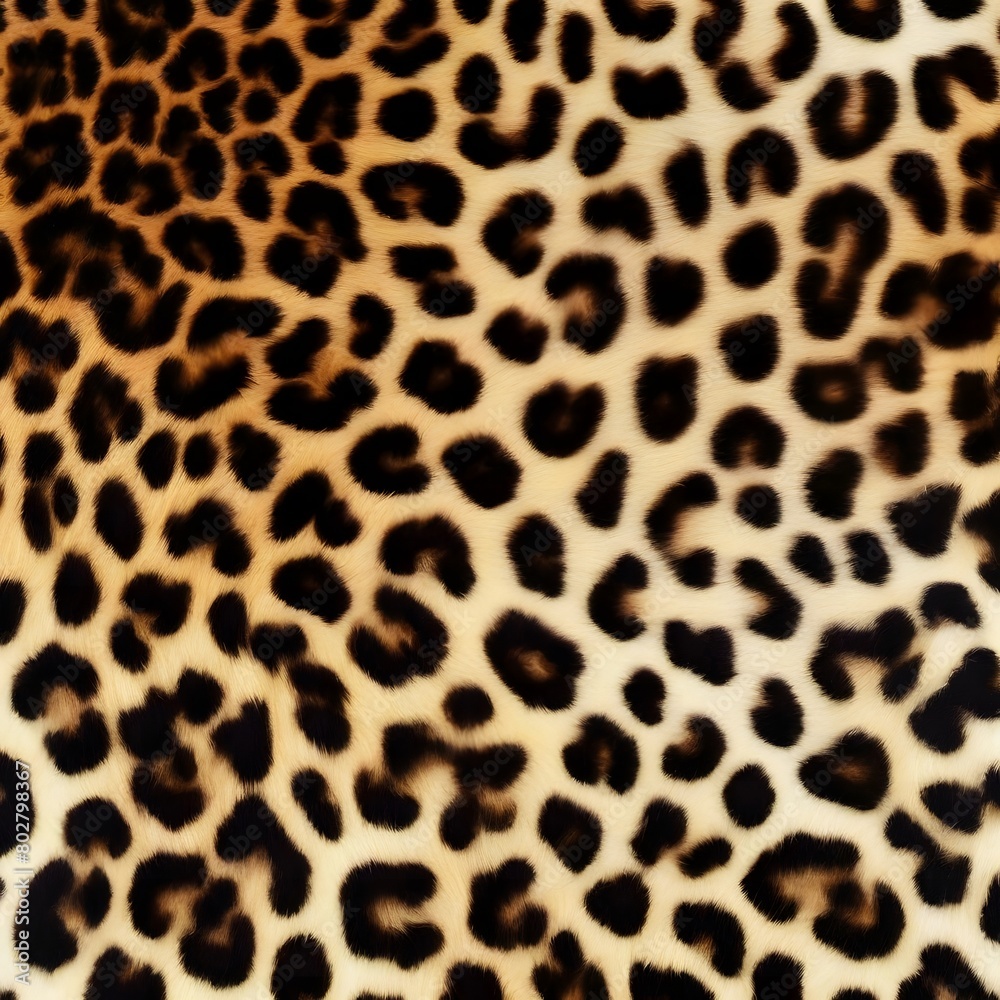 Fototapeta premium leopard print fur texture, realistic background