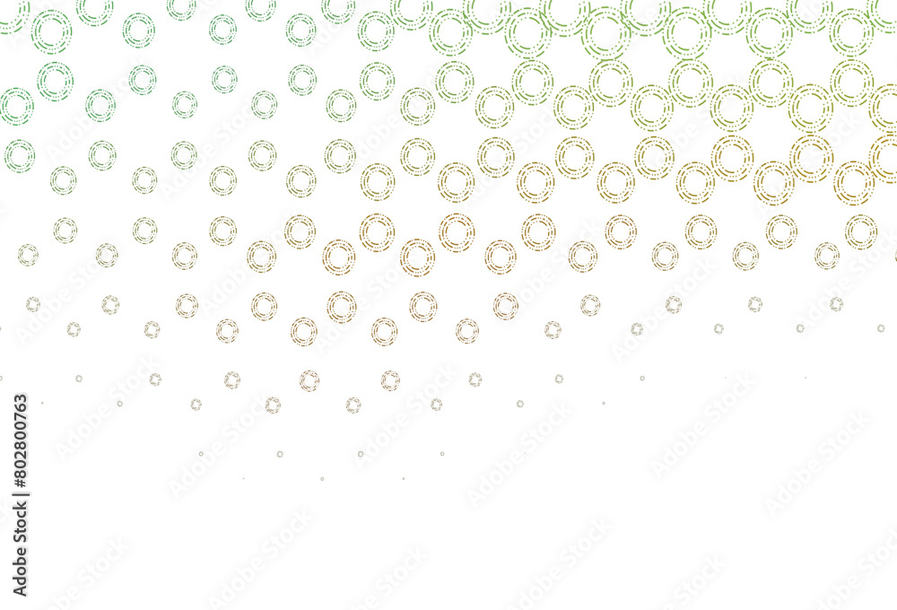 Light green, yellow vector cover with spots.