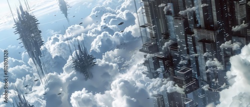 The city of Elysium floats high above the clouds. Its inhabitants enjoy a life of peace and prosperity, free from theFan Nao  of the world below. photo