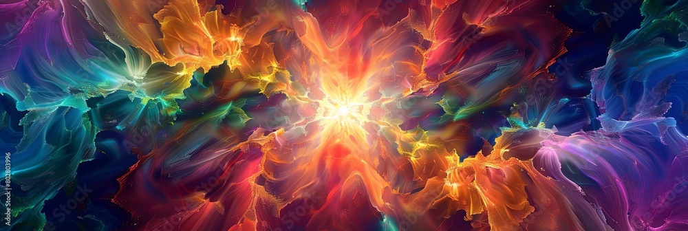 a colorful fractal image featuring a red, yellow, green, blue, and purple color scheme a colorful fractal image featuring a red, yellow, green, blue, and purple color scheme