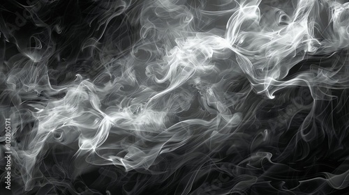 smoke billows from a black background, creating a mesmerizing visual effect