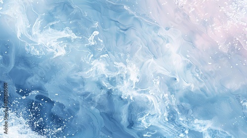 a blue and white marbled background