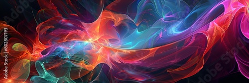 a colorful fractal image featuring a variety of shapes and sizes, including a triangle, a square, a