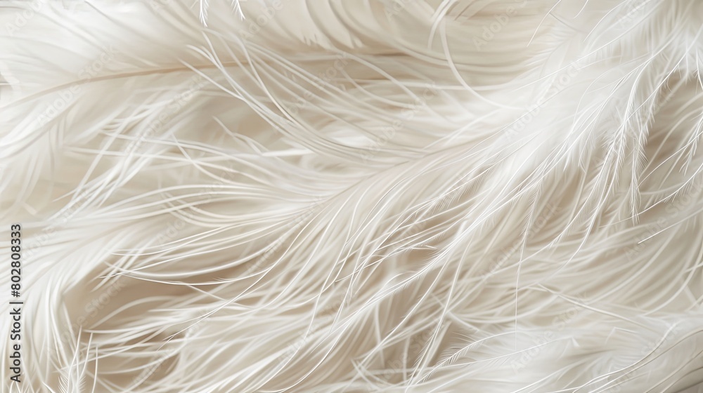 Fototapeta premium Close-up of white feathers creating a soft, delicate texture.