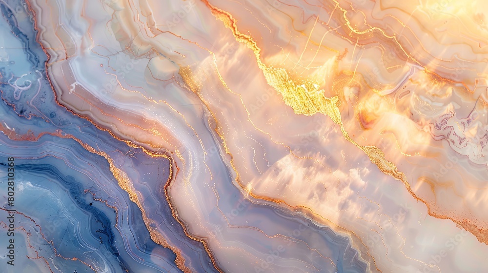 Fototapeta premium Fluid Elegance of Swirling Alcohol Ink Marble Art