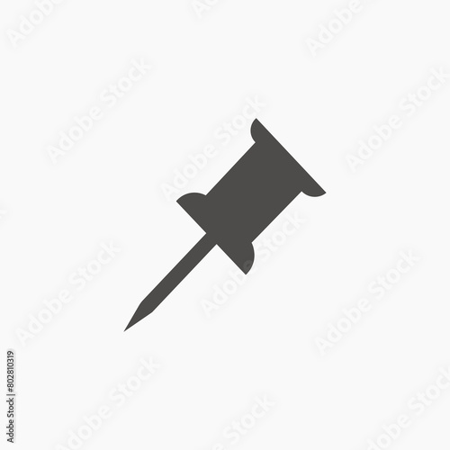 push, pin, navigation, pointer, place, map icon vector symbol isolated