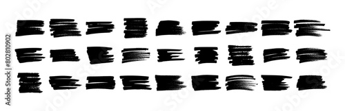 Set of scribbles with a black marker