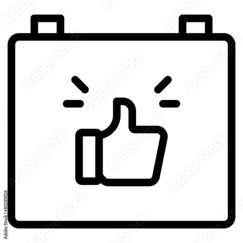 calendar with thumb up icon