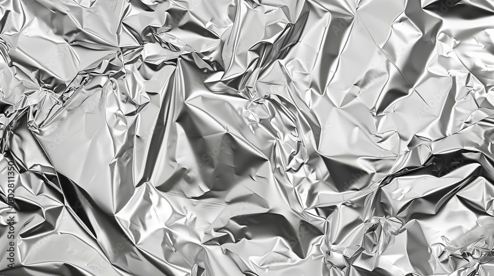 crumpled aluminium foil pattern background, silver trend crumpled aluminium foil pattern background, silver trend