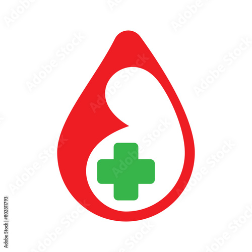 charity logo design caring for blood donors