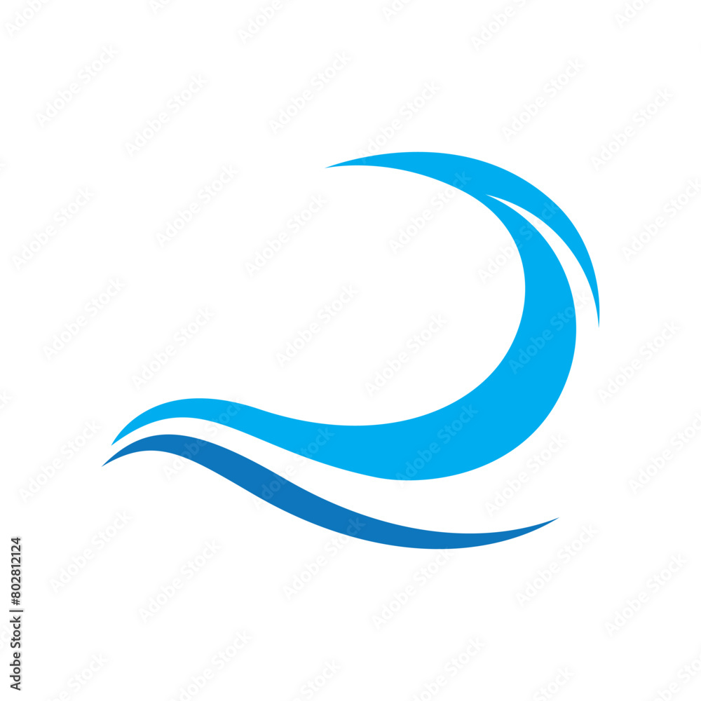 blue sea water high wave design