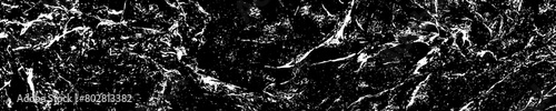 Worn black grunge texture panoramic background. Wide horizontal long banner. Dark grainy texture. Dust overlay textured. Grain noise particles. Weathered effect. Torn graininess pattern. Vector EPS 10