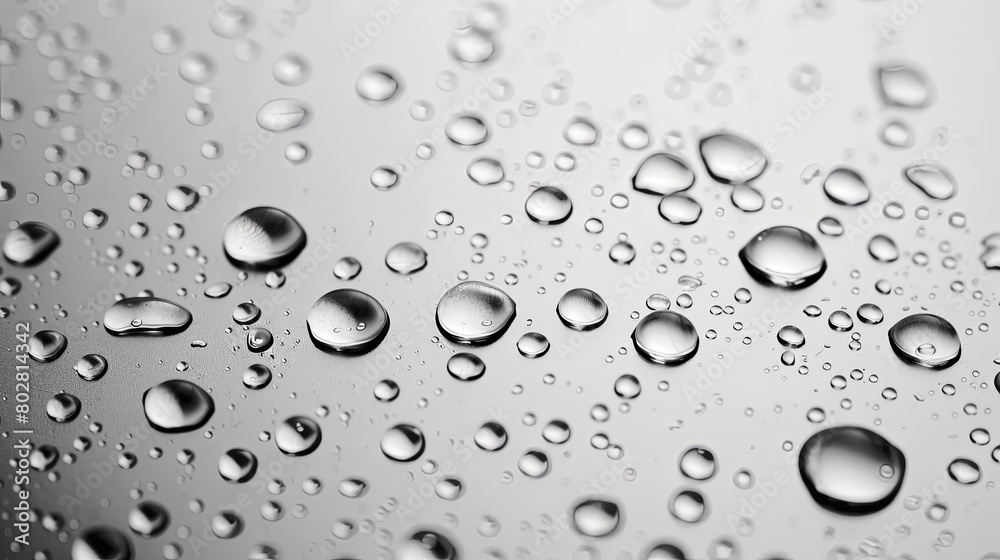 Close-up of Water Droplets , Various water droplets on a white surface. Close-up of Water Droplets , Various water droplets on a white surface.