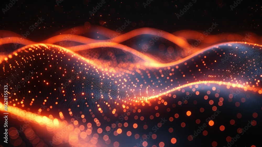abstract wave background with glow particle of dots and lines abstract wave background with glow particle of dots and lines