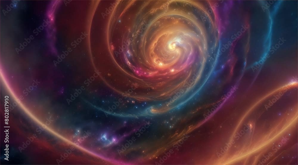 Galactic spiral swirl in abstract space. Space and Planets Dance in the Cosmic Night. Space Galaxy with Planets and Stars Galactic spiral swirl in abstract space. Space and Planets Dance in the Cosmic Night. Space Galaxy with Planets and Stars