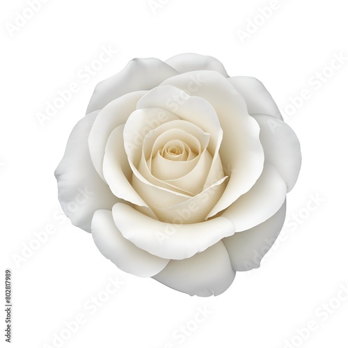 Noisette white rose flower isolated on white background