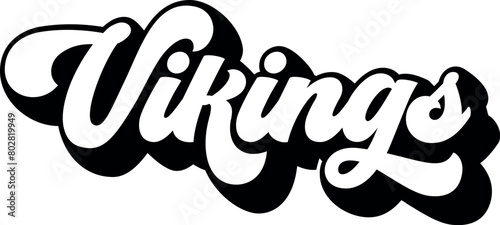 Vikings lettering for t-shirt personalization