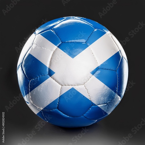 scotland flag paint football ball on isolated background , generated by AI